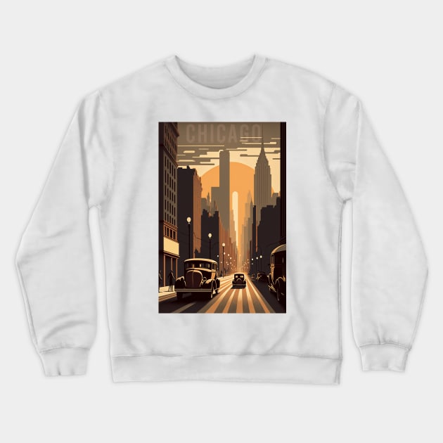 1930s Chicago Dreams Crewneck Sweatshirt by Abili-Tees